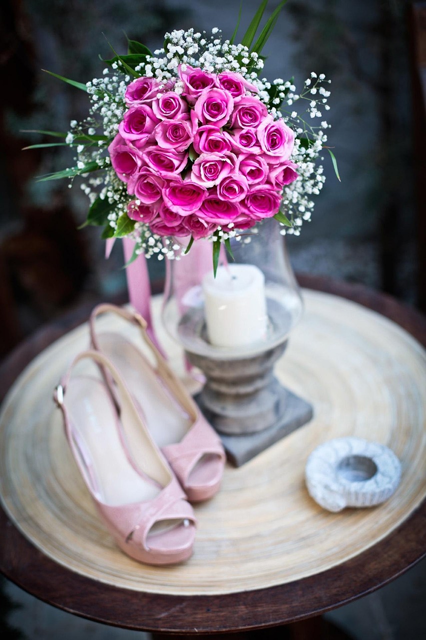 wedding, bouquet, bridal, nature, shoes, beautiful flowers, heels, bridal bouquet, flower wallpaper, bridal shoes, wedding details, wedding preparations, wedding photography, flowers, flower background, pink flowers